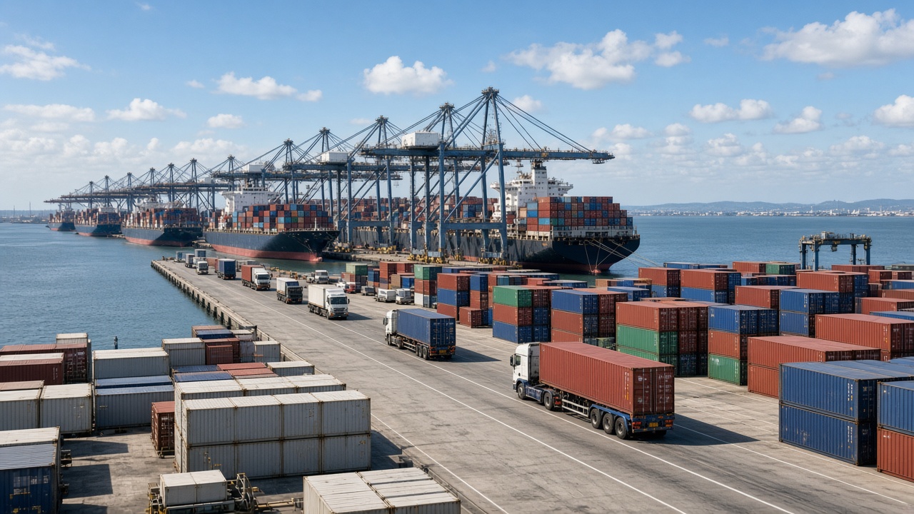 Port logistics and international trade